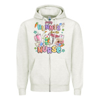 Oatmeal Heather every favorite bunnys nurse Zipper Hoodie - MaliasSmallBusiness