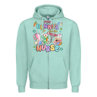 Seafoam every favorite bunnys nurse Zipper Hoodie - MaliasSmallBusiness