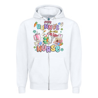White every favorite bunnys nurse Zipper Hoodie - MaliasSmallBusiness