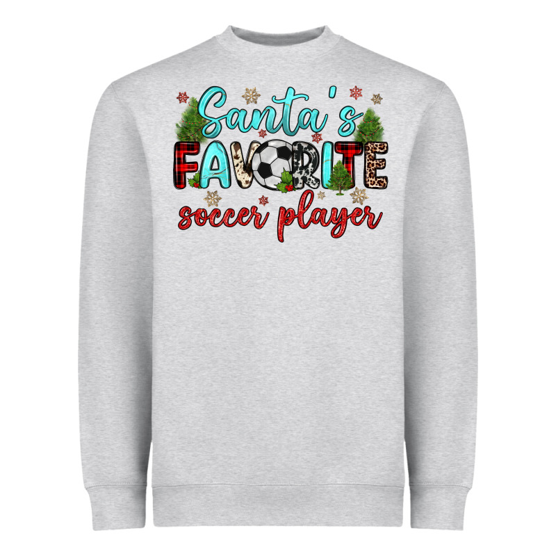 Santa S Favorite Soccer Player Heavyweight Sweatshirt by JahusDesignShop | Teevron