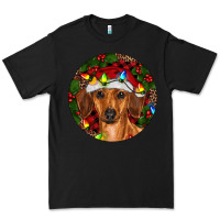 Black Christmas Dachshund Premium Tee - RanaPortraitStore