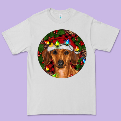 Christmas Dachshund Premium Tee Designed By Ranaportraitstore