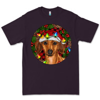 Plum Christmas Dachshund Premium Tee - RanaPortraitStore