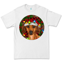 White Christmas Dachshund Premium Tee - RanaPortraitStore