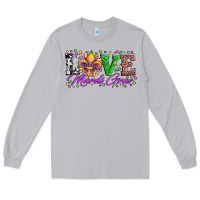 Moon Dust love mardi gras fleur de lis sunflower leopard and beads Long Sleeve Tee - Artiststas