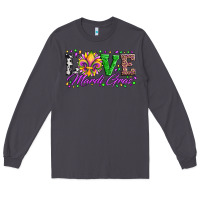 Smoke love mardi gras fleur de lis sunflower leopard and beads Long Sleeve Tee - Artiststas