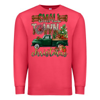 Cardinal Small Town Christmas With Truck Premium Sweatshirt - BundleAndBundleShop