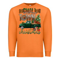 Carrot Small Town Christmas With Truck Premium Sweatshirt - BundleAndBundleShop