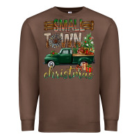 Chestnut Small Town Christmas With Truck Premium Sweatshirt - BundleAndBundleShop