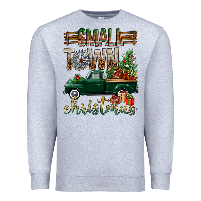 Small Town Christmas With Truck Premium Sweatshirt by BundleAndBundleShop | Teevron
