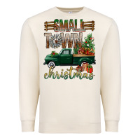 Sandshell Small Town Christmas With Truck Premium Sweatshirt - BundleAndBundleShop