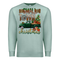 Seafoam Small Town Christmas With Truck Premium Sweatshirt - BundleAndBundleShop