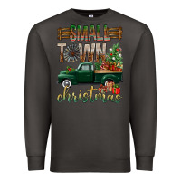 Smoke Small Town Christmas With Truck Premium Sweatshirt - BundleAndBundleShop
