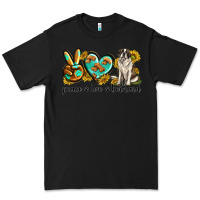 Black peace love st. bernard Premium Tee - texasbilliewilder