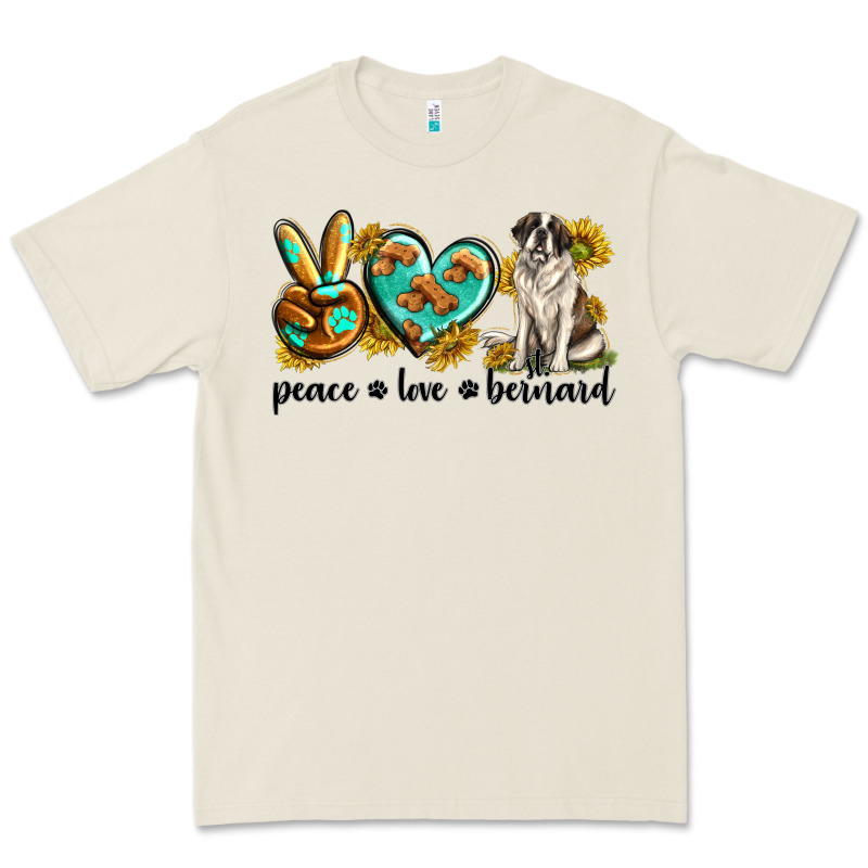 Peace Love St. Bernard Premium Tee by texasbilliewilder | Teevron