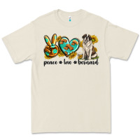 Bone peace love st. bernard Premium Tee - texasbilliewilder