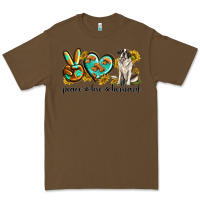 Cacao peace love st. bernard Premium Tee - texasbilliewilder