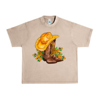 French Oak yellow  cowgirl and roses Urban Heavy Tee - AdoDesignShop