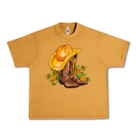 Peanut Butter yellow  cowgirl and roses Urban Heavy Tee - AdoDesignShop