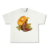 Pistachio yellow  cowgirl and roses Urban Heavy Tee - AdoDesignShop