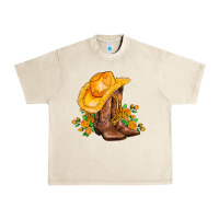 Sandshell yellow  cowgirl and roses Urban Heavy Tee - AdoDesignShop