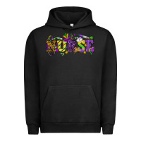 Pigment Black Mardi Gras Day nurse Urban Hoodie - HowdyJamesFarm
