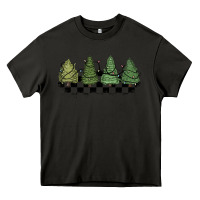 Asphalt christmas checkered trees Heavy Core Tee - MaliasSmallBusiness