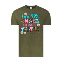 Vintage Olive i am  99 angel but ohh that Vintage Tee - AdoDesignShop