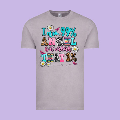 I Am  99 Angel But Ohh That Vintage Tee Designed By Adodesignshop