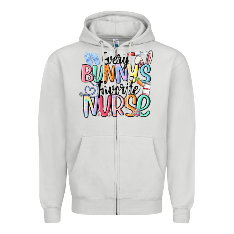 Every Bunny's Favorite Nurse Zipper Hoodie by MaliasSmallBusiness | Teevron