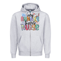 Heather Grey every bunny's favorite nurse Zipper Hoodie - MaliasSmallBusiness