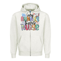Oatmeal Heather every bunny's favorite nurse Zipper Hoodie - MaliasSmallBusiness