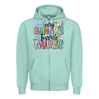 Seafoam every bunny's favorite nurse Zipper Hoodie - MaliasSmallBusiness
