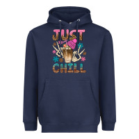 Navy just chill with coffee bean bbs Heavyweight Hoodie - BundleAndBundleShop