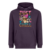 Plum just chill with coffee bean bbs Heavyweight Hoodie - BundleAndBundleShop