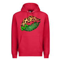 Cardinal St. Patricks Day Leopard Lips Premium Hoodie - Bettercallsaul