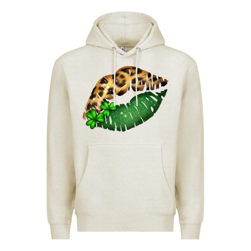 St. Patricks Day Leopard Lips Premium Hoodie by Bettercallsaul | Teevron