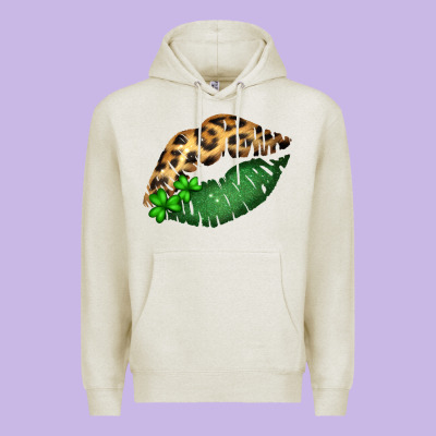 St. Patricks Day Leopard Lips Premium Hoodie Designed By Bettercallsaul