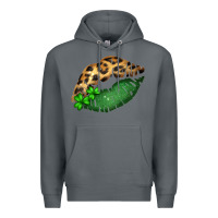 Rock St. Patricks Day Leopard Lips Premium Hoodie - Bettercallsaul