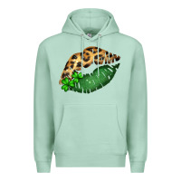 Seafoam St. Patricks Day Leopard Lips Premium Hoodie - Bettercallsaul