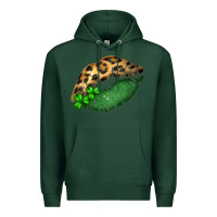 Sports Green St. Patricks Day Leopard Lips Premium Hoodie - Bettercallsaul