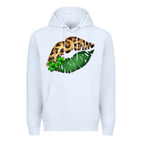 White St. Patricks Day Leopard Lips Premium Hoodie - Bettercallsaul