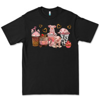 Black pigs coffee cups Premium Tee - texasbilliewilder