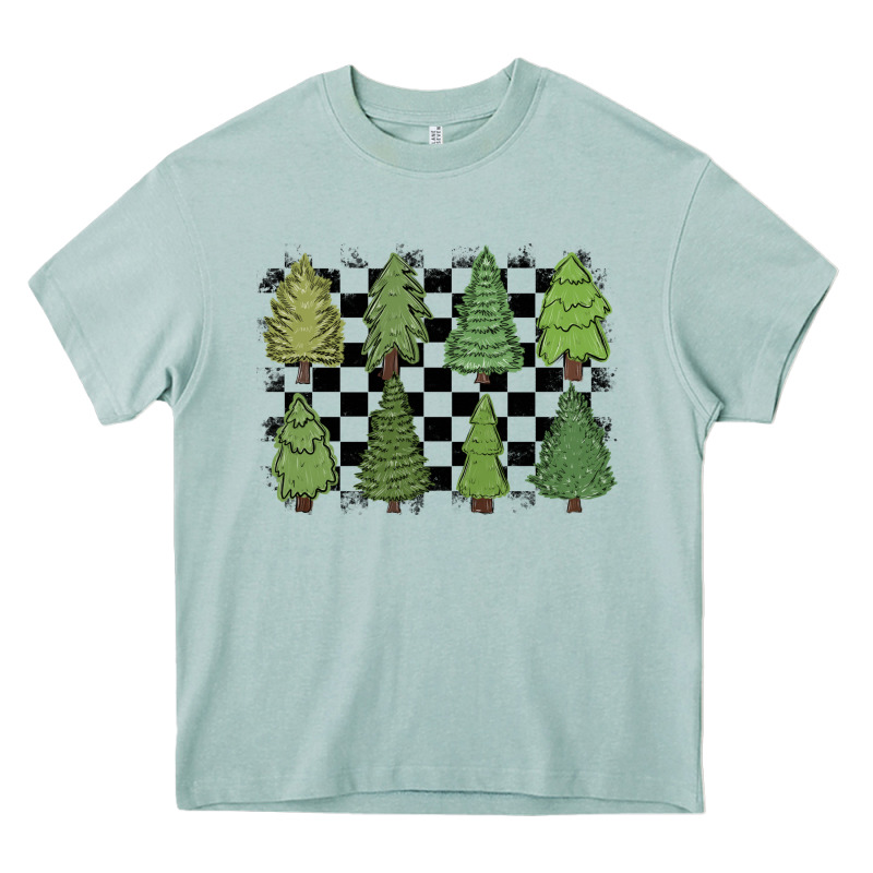 Checkered Trees Heavy Core Tee by MaliasSmallBusiness | Teevron