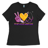 Black peace love nursing Ladies Tee - AdoDesignShop