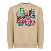 Mushroom life happens coffee  helps Heavyweight Sweatshirt - AdoDesignShop