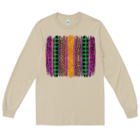 Mushroom mardi gras western brush stroke Long Sleeve Tee - Artiststas