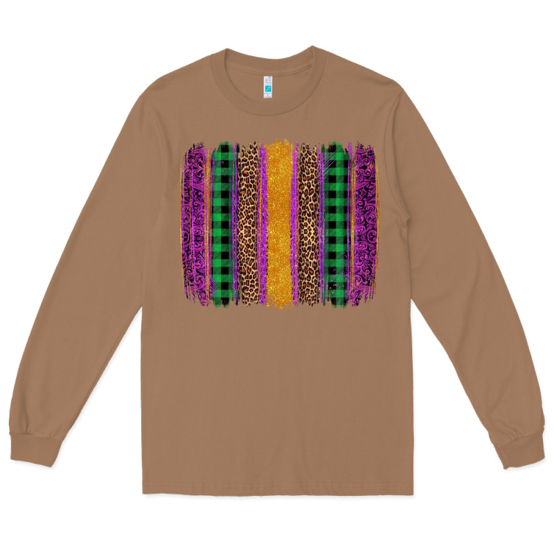 Mardi Gras Western Brush Stroke Long Sleeve Tee by Artiststas | Teevron