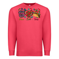 Cardinal Peace Love Tacos Premium Sweatshirt - BundleAndBundleShop