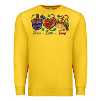 Lemon Peace Love Tacos Premium Sweatshirt - BundleAndBundleShop